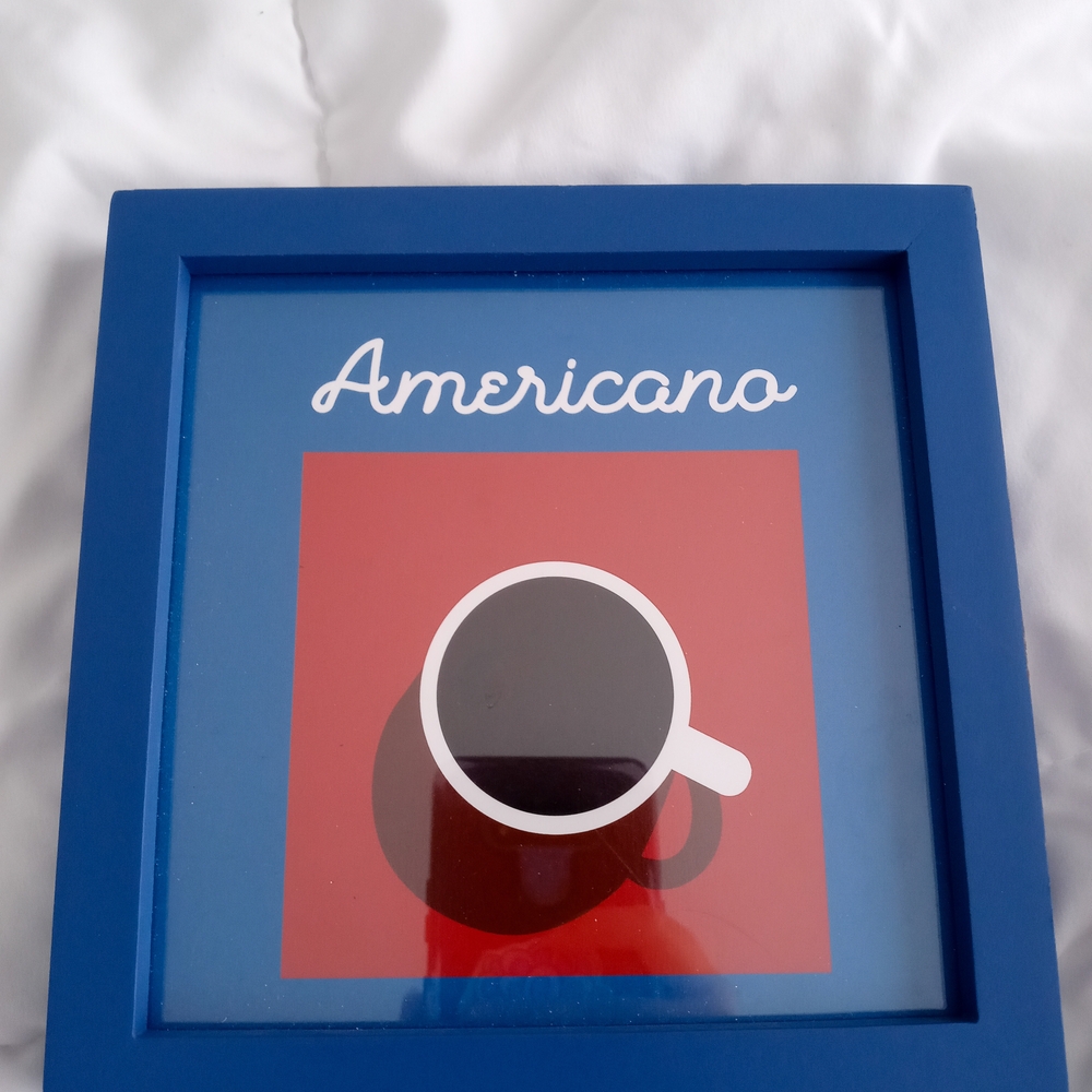 Blue Framed Americano Art